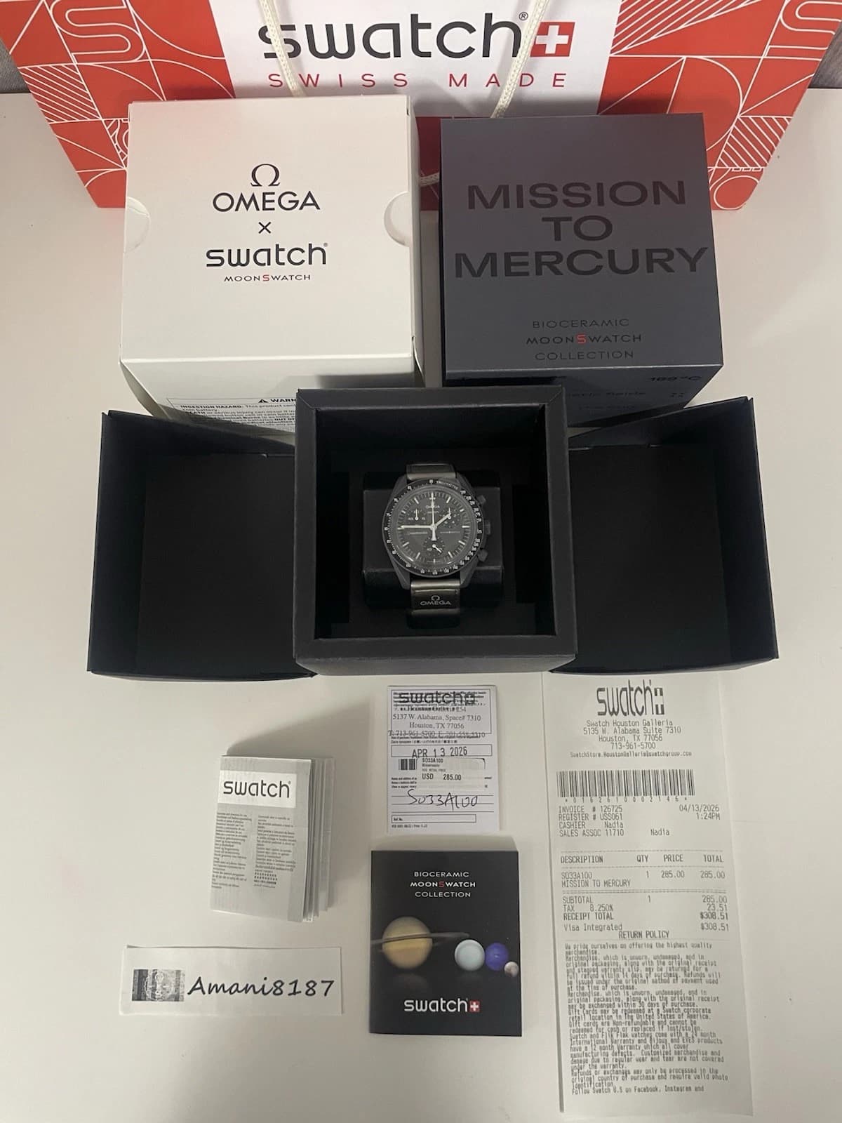 Omega X Swatch Swatch Speedmaster Moonswatch Mission To Mercury SO33A100