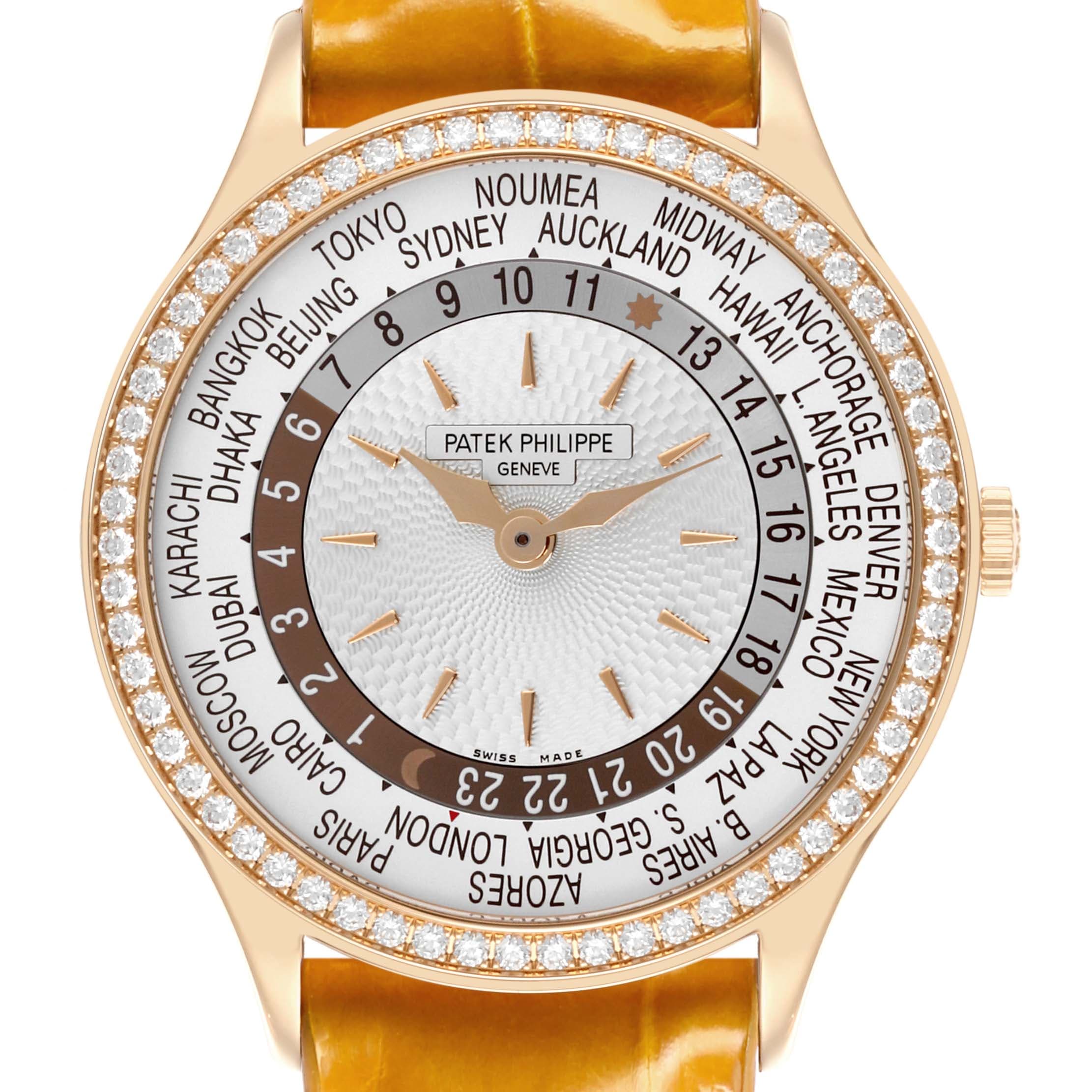 Patek Philippe Complications World Time Complications Rose Gold Diamond Watch 7130R 7130 7130R-013