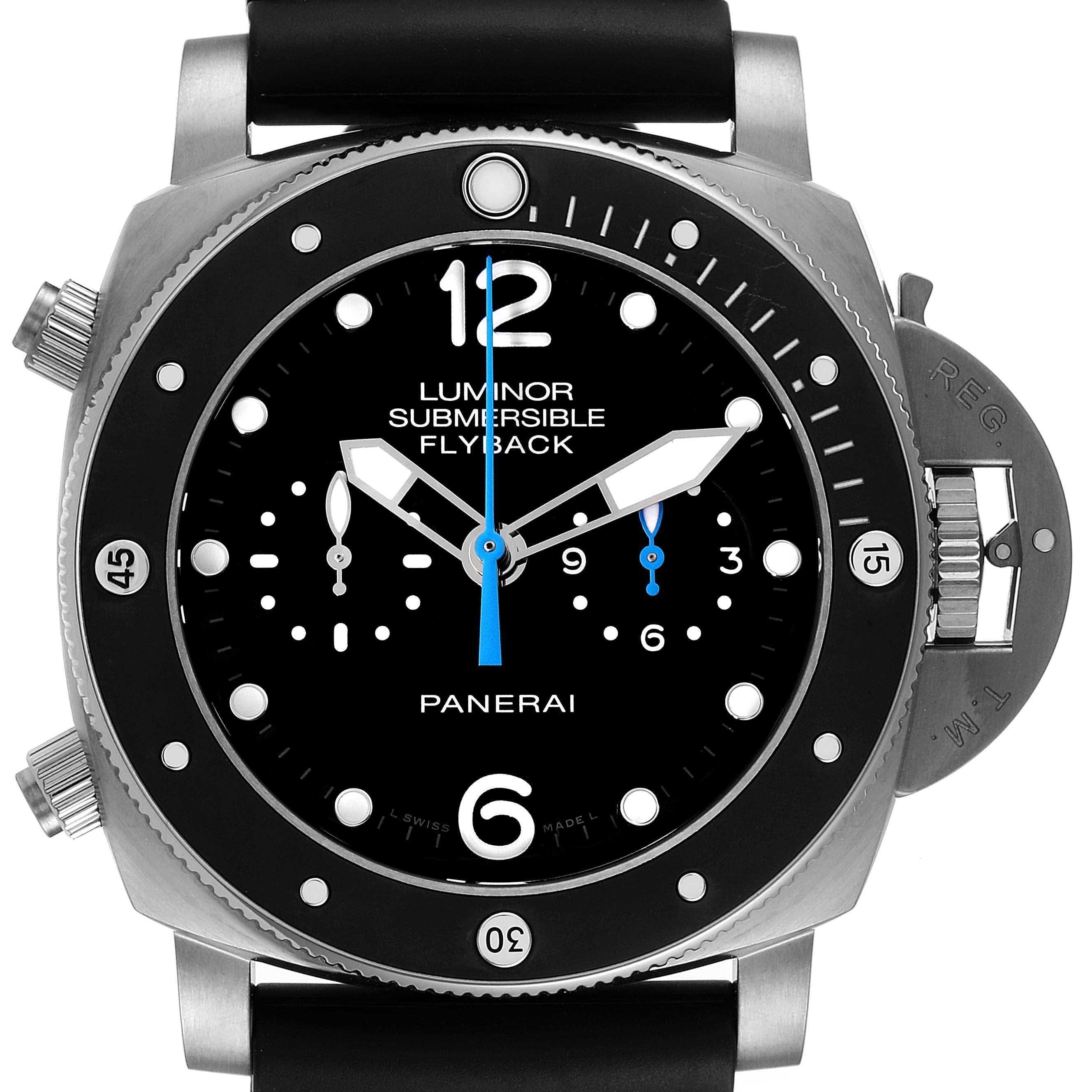 Panerai Luminor Submersible 3 Days Flyback Titanium Watch PAM00615