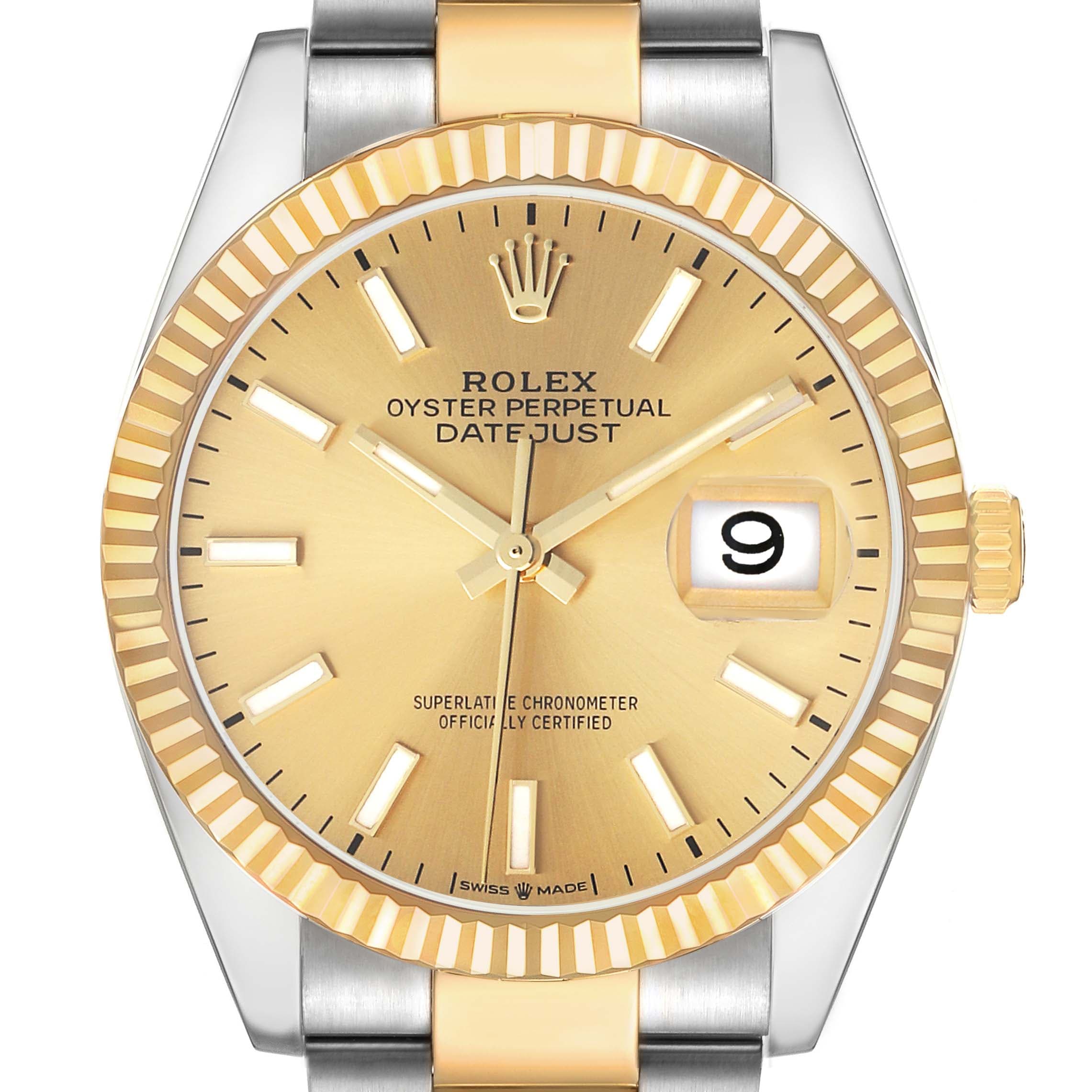 Rolex Datejust 36 Champagne Dial Steel Yellow Gold 126233