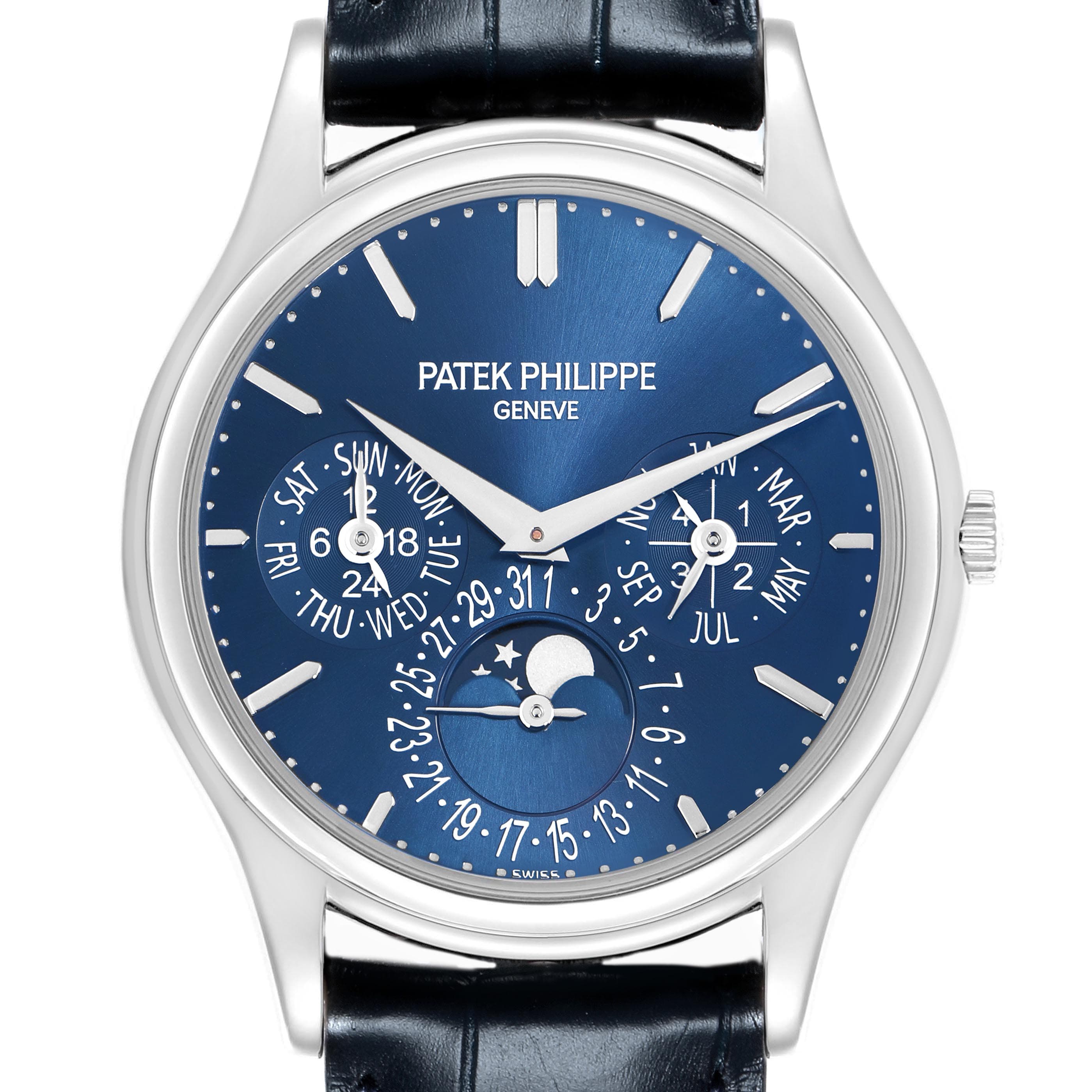 Patek Philippe Grand Complications Complications Perpetual Calendar Platinum Watch 5140 5140P 5140P-001