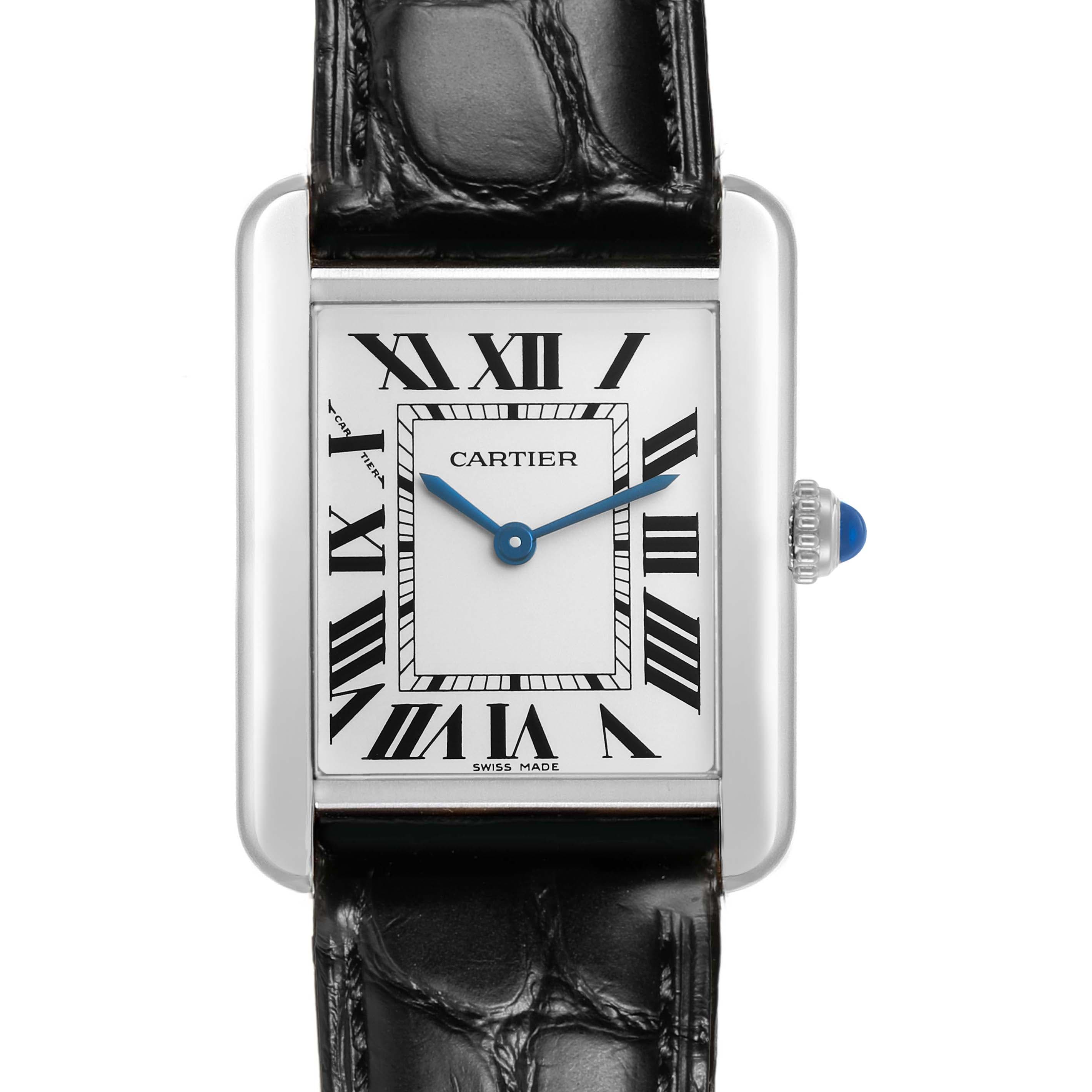 Cartier Tank Solo Small Steel Silver Roman Dial Card WSTA0030