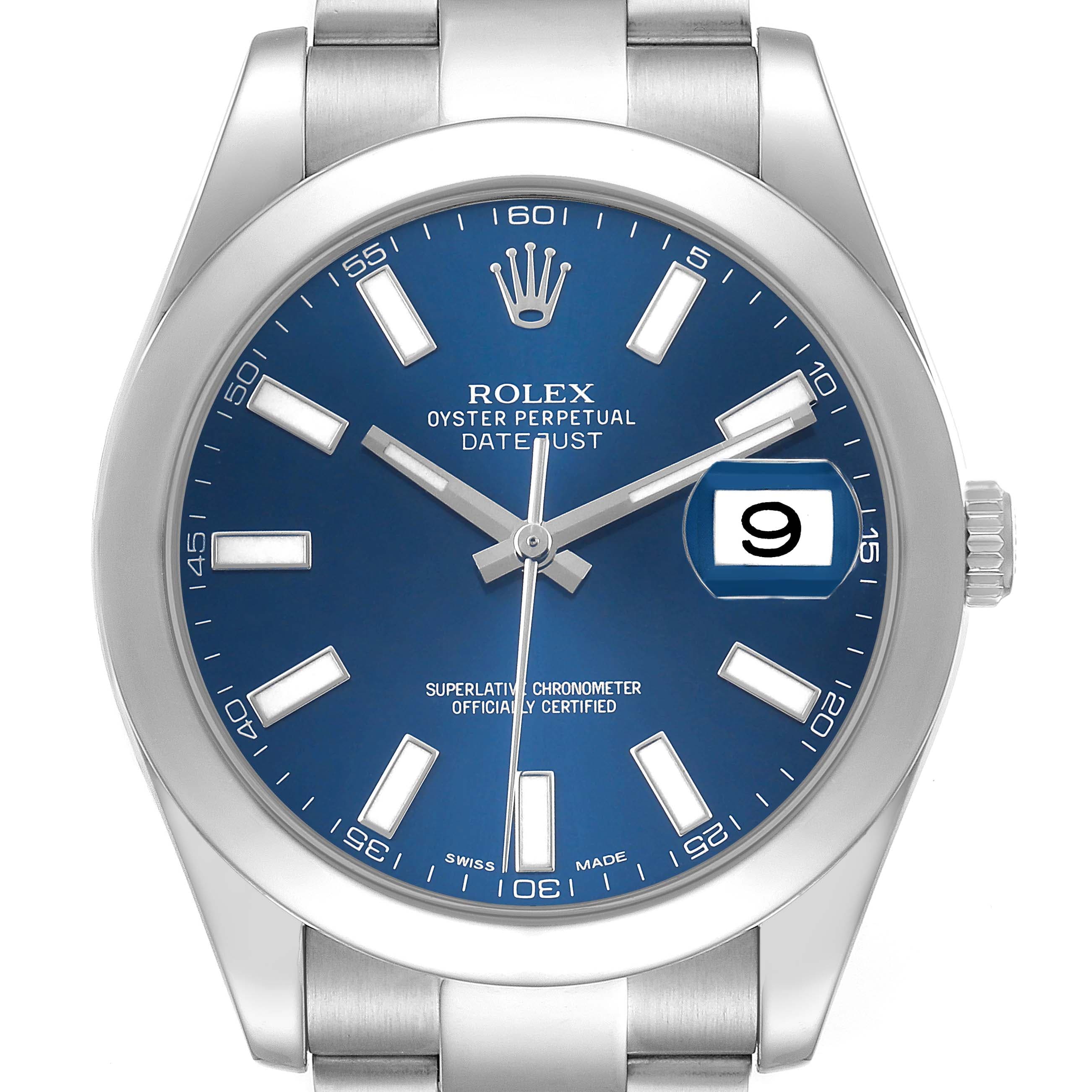 Rolex Datejust II 41 Steel Blue Dial Card 116300