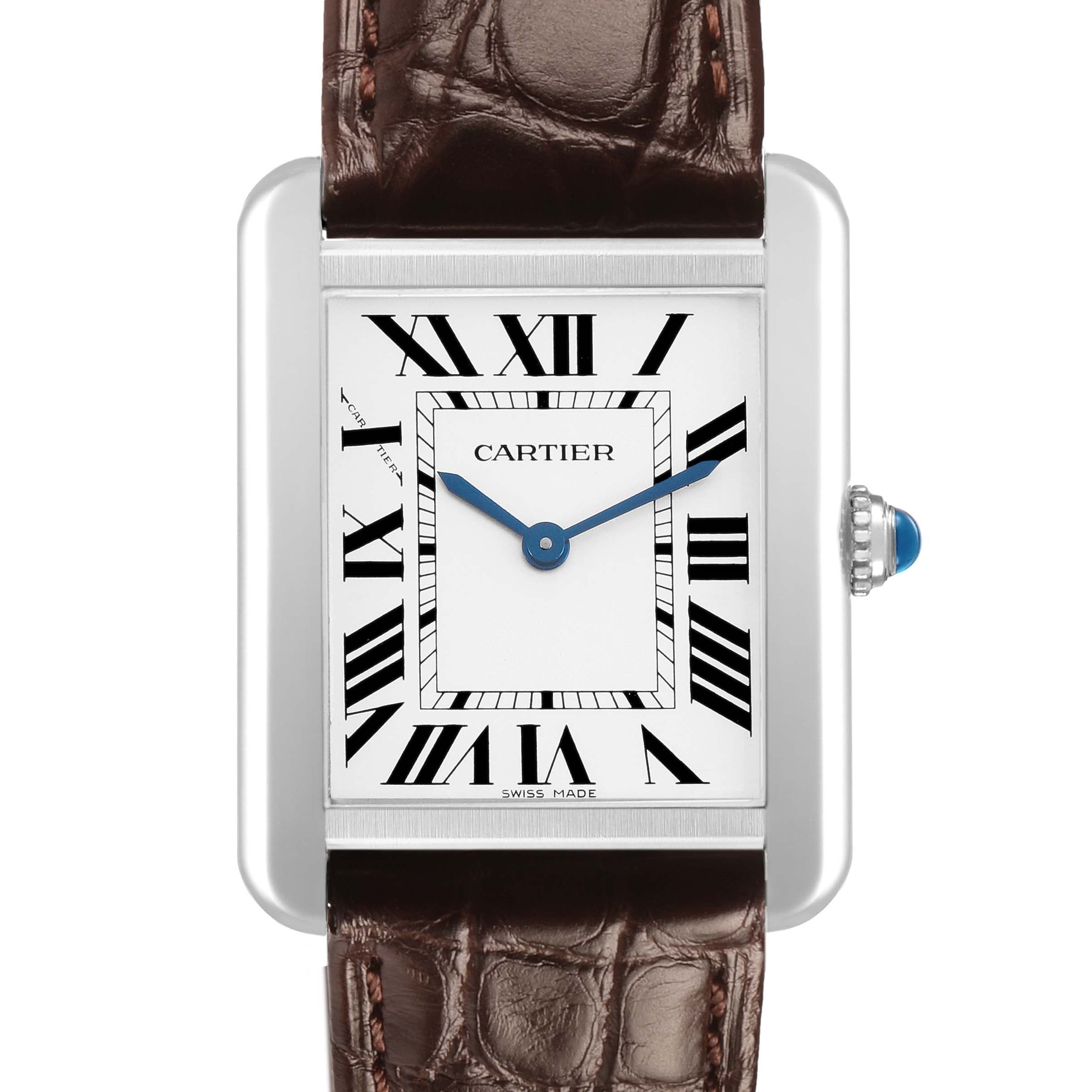 Cartier Tank Solo Small Steel Silver Roman Dial WSTA0030
