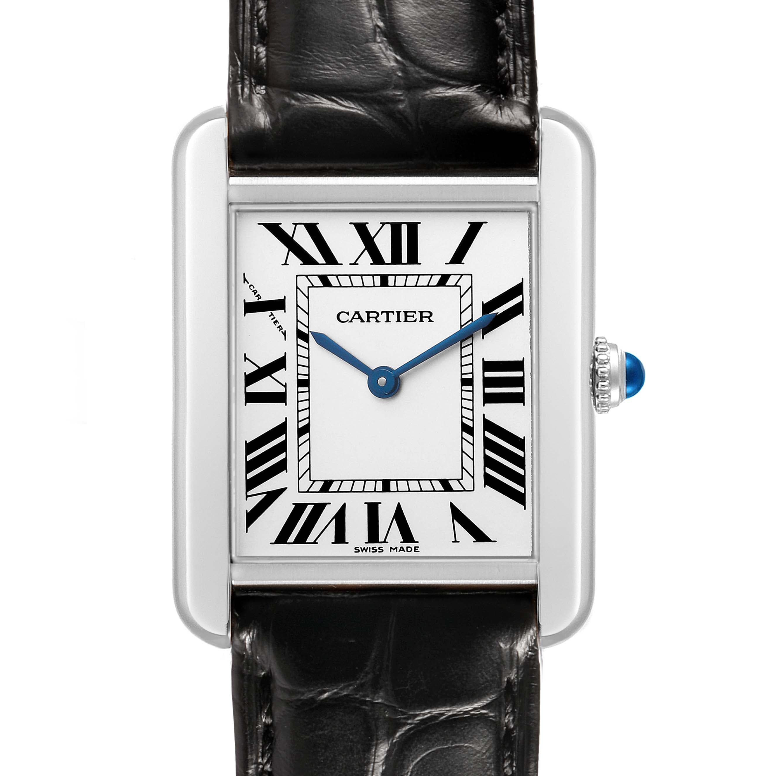 Cartier Tank Solo Small Steel Silver Roman Dial WSTA0030