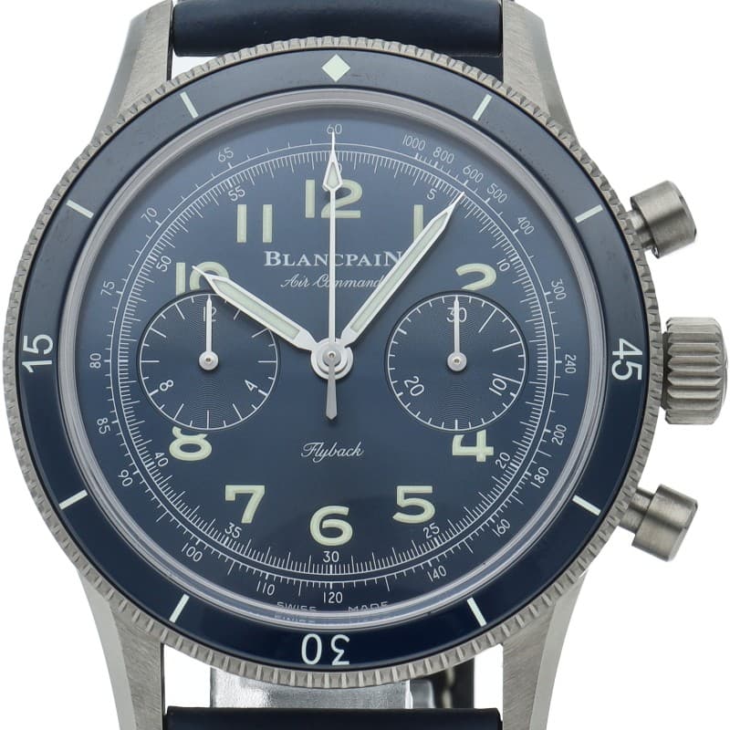 Blancpain Air Command Flyback Chronograph Titanium Blue Dial AC02-12B40-63B